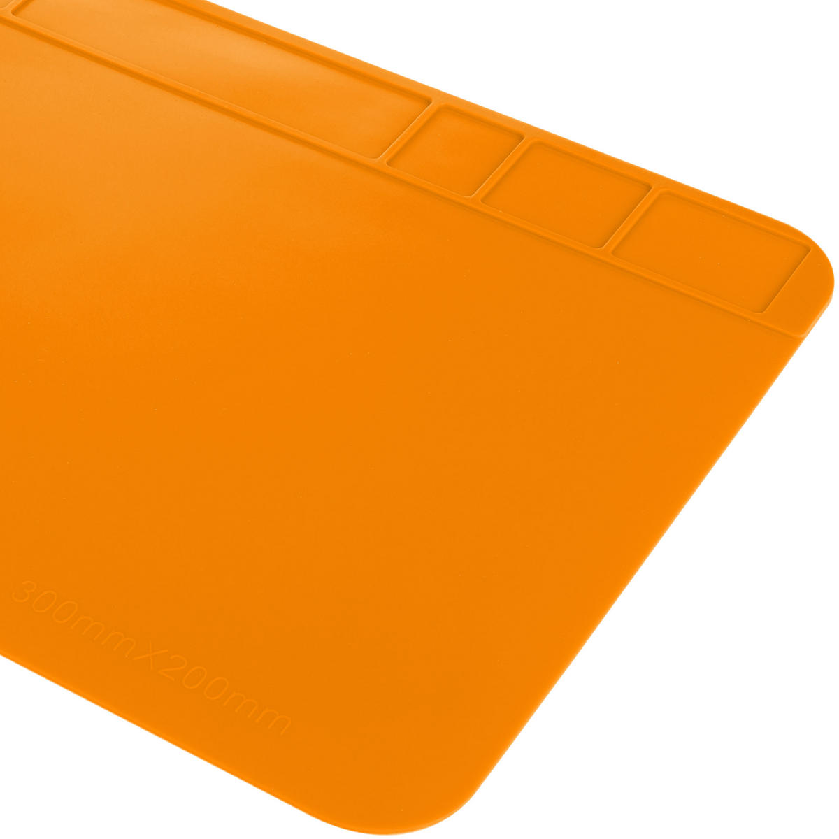 LÖTMATTE Universal - 300/200 mm, Silikon, hitzebeständig bis 500°C, ESD, Antirutsch, Organizer - Multicolor, Kunststoff/Metall (10/10/10cm)