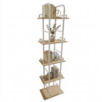 REGÁL - různobarevná, kov/kompozitní dřevo (38/143/24cm) - Relaxdays