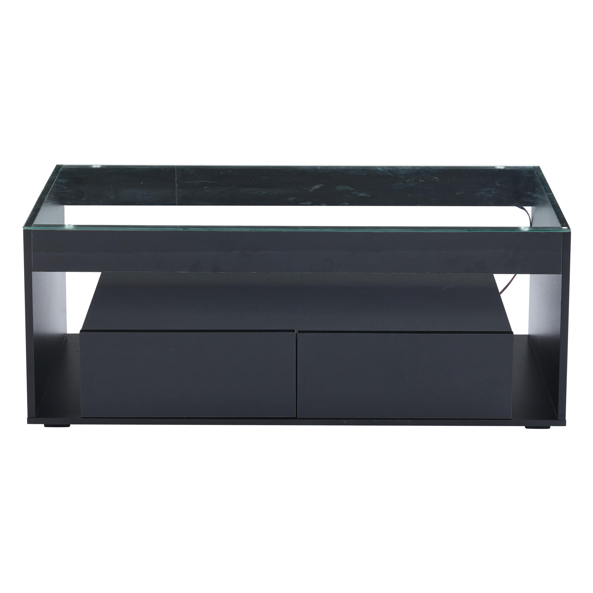 COUCHTISCH DE-183 Modellname Schwarz - Schwarz, Holzwerkstoff (50/100/40cm) - ComfortXL