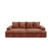 SCHLAFSOFA Premium Extra Komfort Kupferfarben - Schwarz/Kupferfarben, Holz/Holzwerkstoff (272/42/167cm) - Furnisell