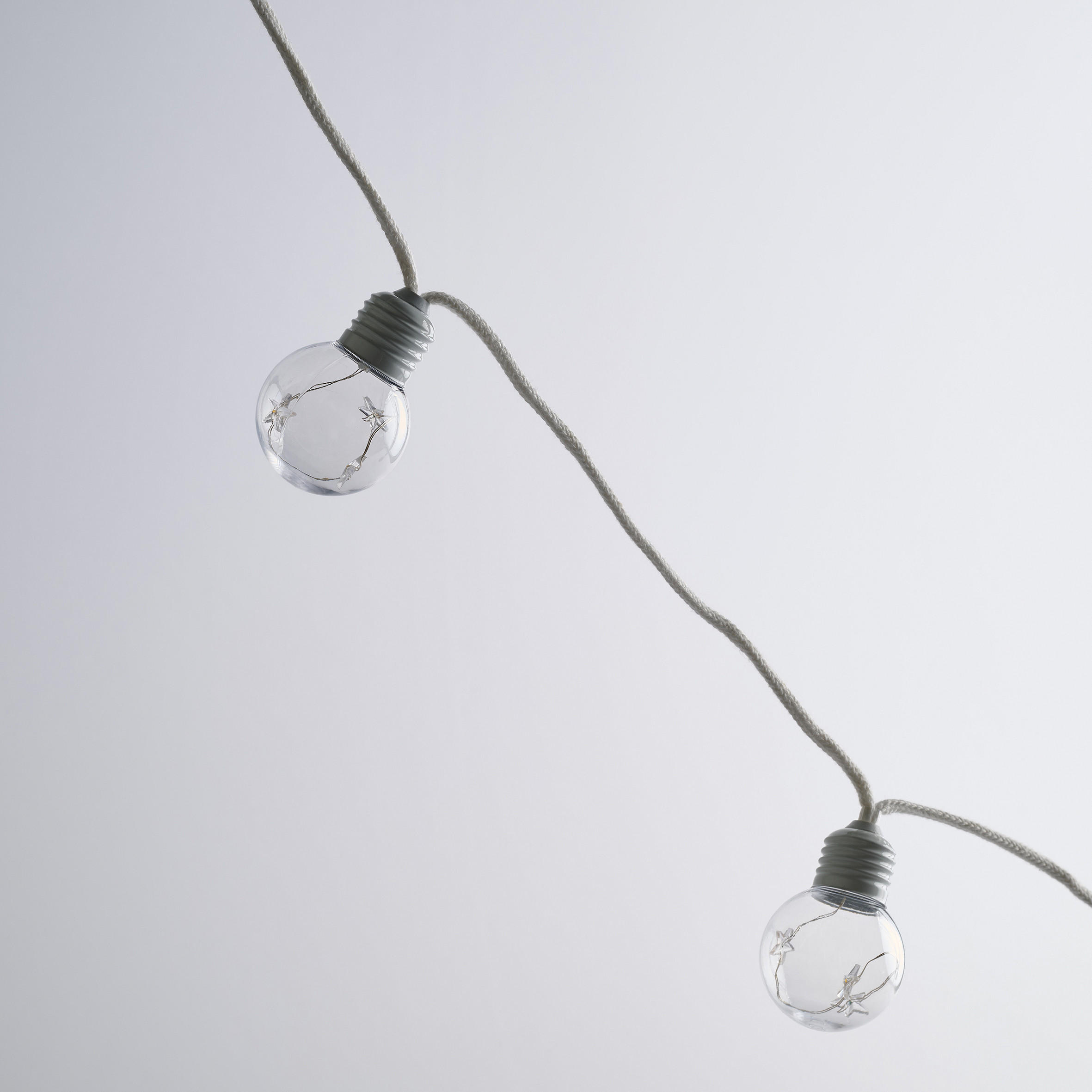 LICHTERKETTE Starsio, LED-Leiste, 255cm, weiß, Dekorative Weihnachtsdeko - Weiß, Kunststoff (255cm) - home&you