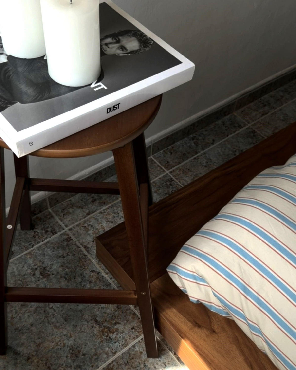 SCAUNE DE BAR set de 2 maro Ancelle - maro închis, lemn (40/65/40cm) - Beliani