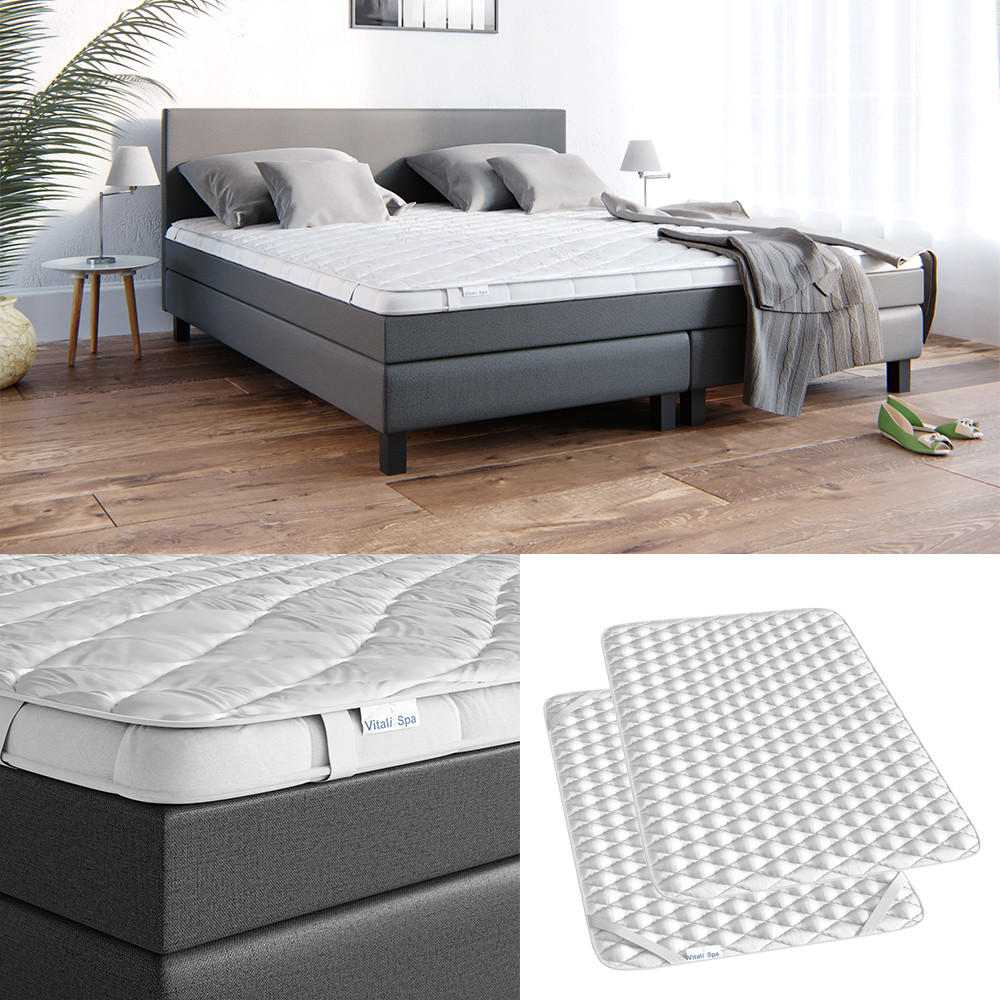 MATRATZENSCHONER Weiß 140 x 200 cm Waschbar bis 60°C trocknergeeignet - Weiß, Textil - VitaliSpa