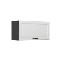 HÄNGESCHRANK R-Line, Weiß Landhaus/Anthrazit, 80 cm Flach - Anthrazit/Weiß, Holzwerkstoff (80/40/31cm) - Vicco