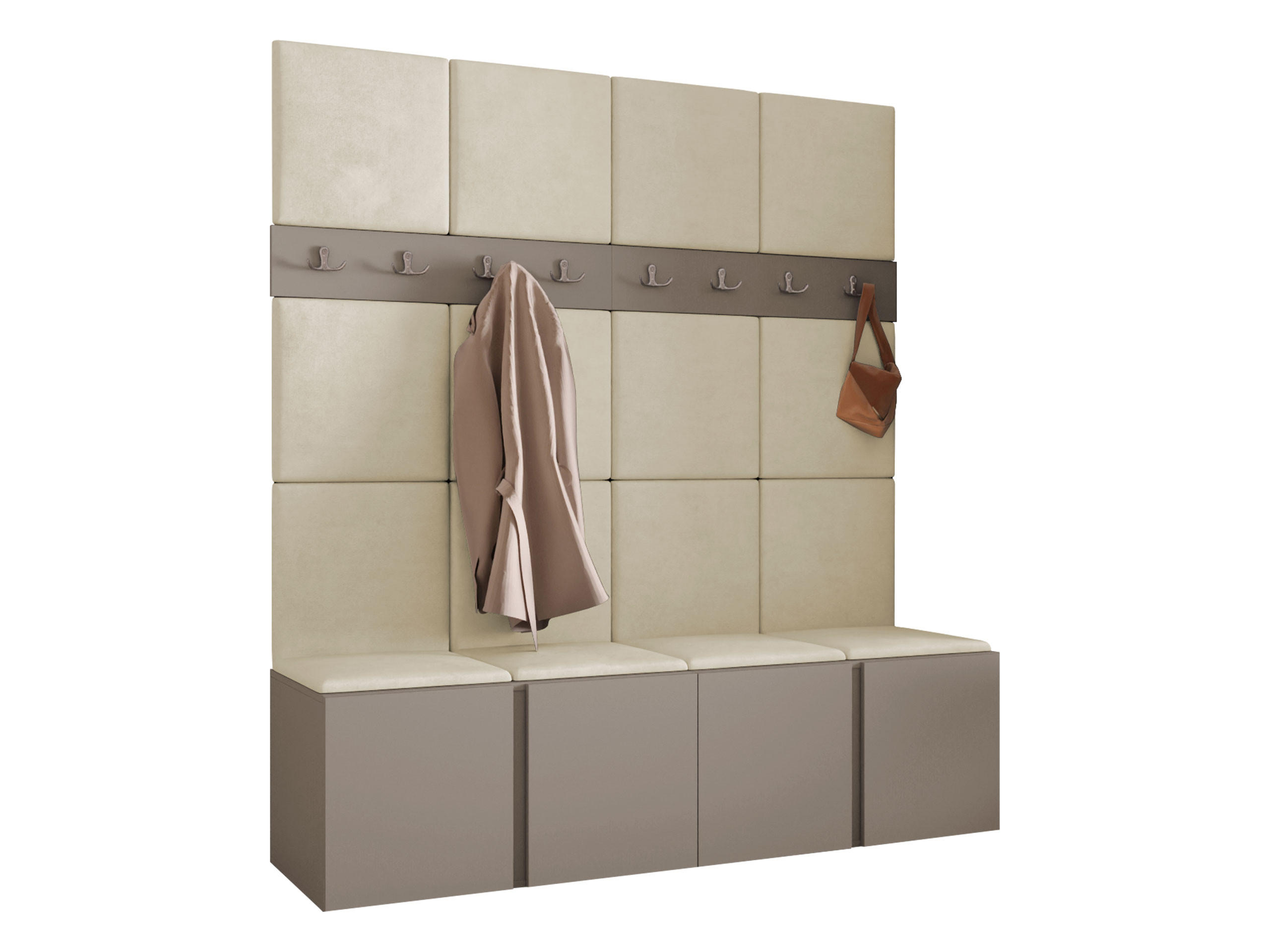 MOBILIER PENTRU HOL Orion V - bej/cașmir, material plastic/compozit lemnos (168/186/46cm) - MIRJAN24