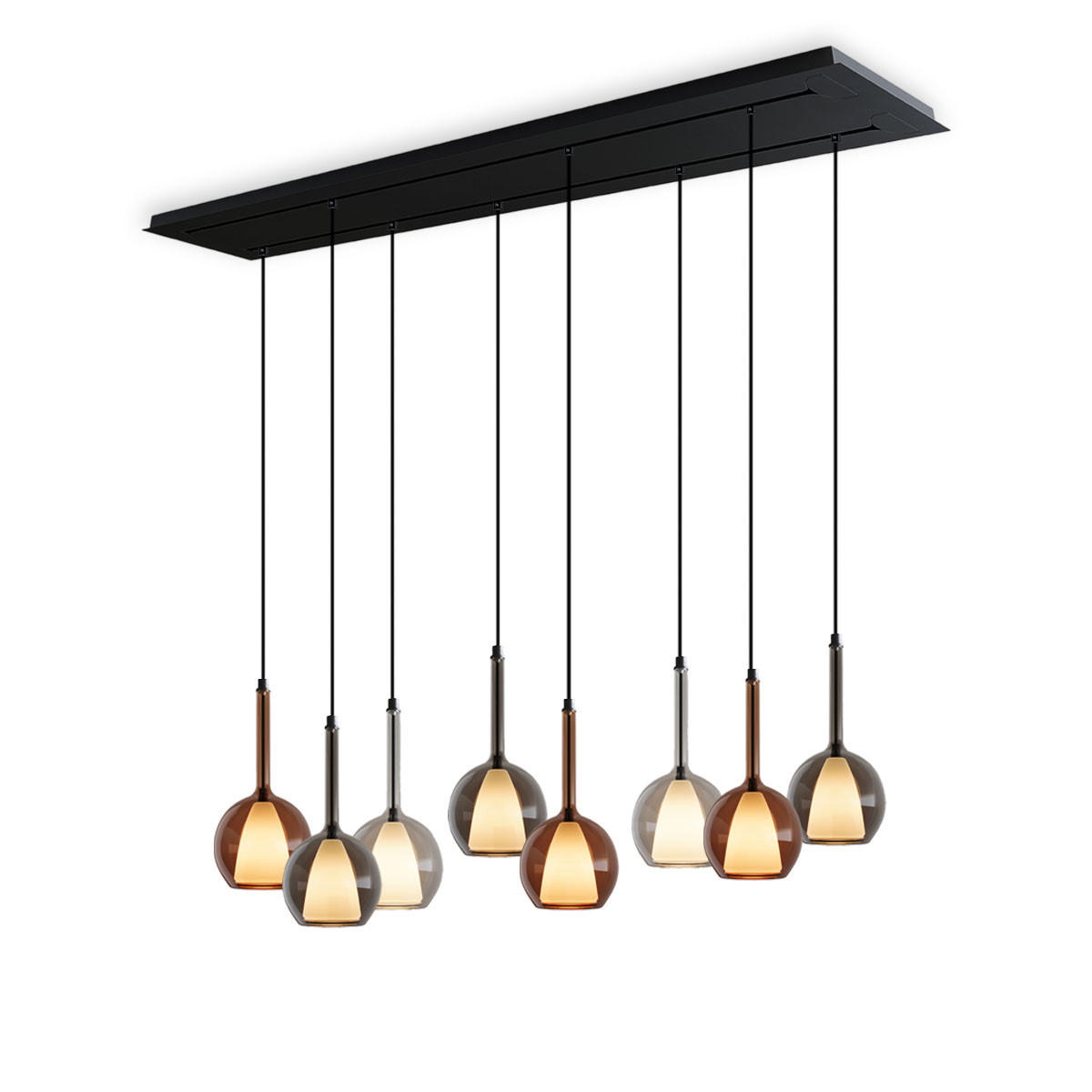 HÄNGELEUCHTE Belluna Mehrfarbig Ø 14cm - Multicolor, Glas (14/14/35cm) - s.luce