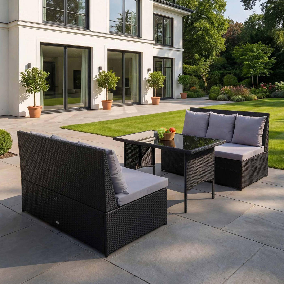 GARNITUR Schwarz - Schwarz, Kunststoff - MCW