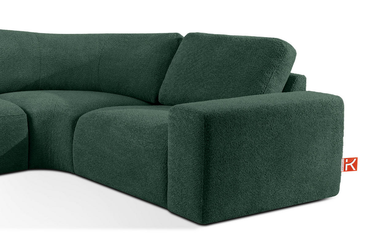 ECKSOFA LINKS ZUCCO, Grün - Grün, Holz/Holzwerkstoff (304/293cm) - KONSIMO®