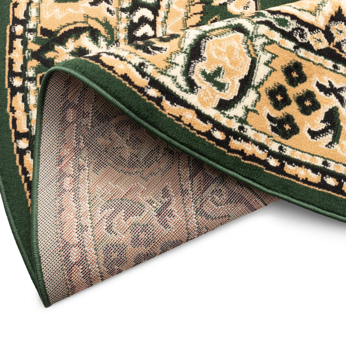 TEPPICH ATLAS oval grün medaillon 160/220 cm - Grün, Textil (160/220cm) - Tapiso