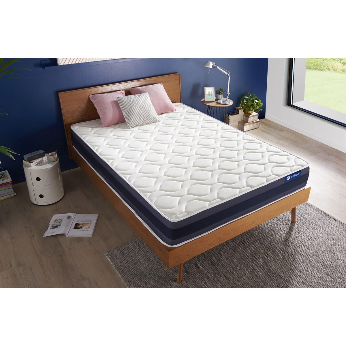 MATRATZE Actiflex morpho Taschenfederkern und Memory-Schaum 100 x 220 cm h1 - Weiß, Textil (100/220cm) - ACTISOM
