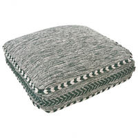 POUF Birch 60/60/12 cm - Grün, Naturmaterialen (60/12/60cm) - Beliani