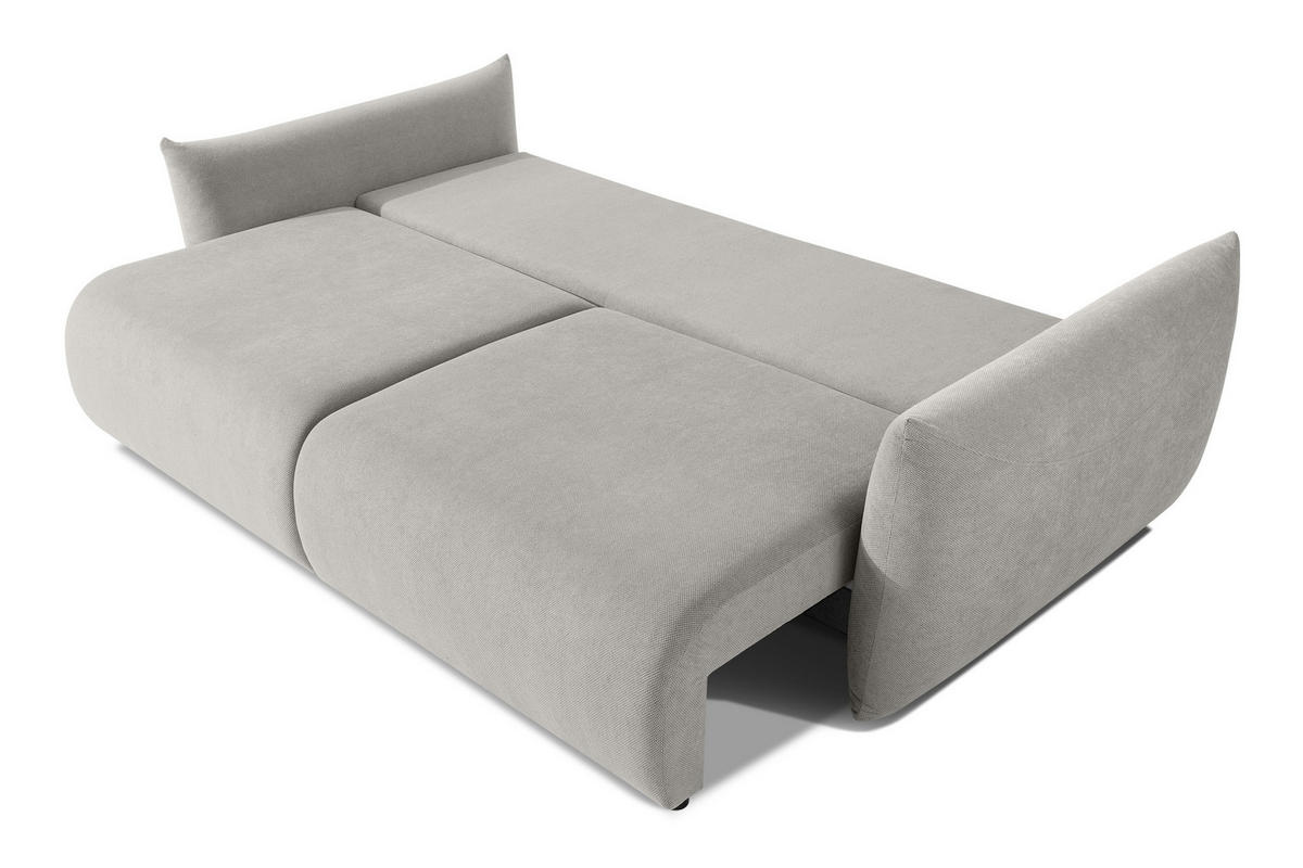 3-SITZER-SOFA LAVIS, Grau - Grau, Holz/Textil (242/87/111cm) - KONSIMO®