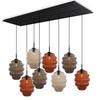 HÄNGELEUCHTE Echos 8-flammig Mehrfarbig Ø 25cm - Multicolor/Schwarz, Glas (25/25/28cm) - s.luce