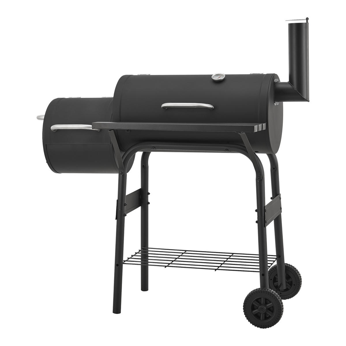 SMOKER-GRILL Arielli - Schwarz, Metall (110/115/64cm) - casa.pro