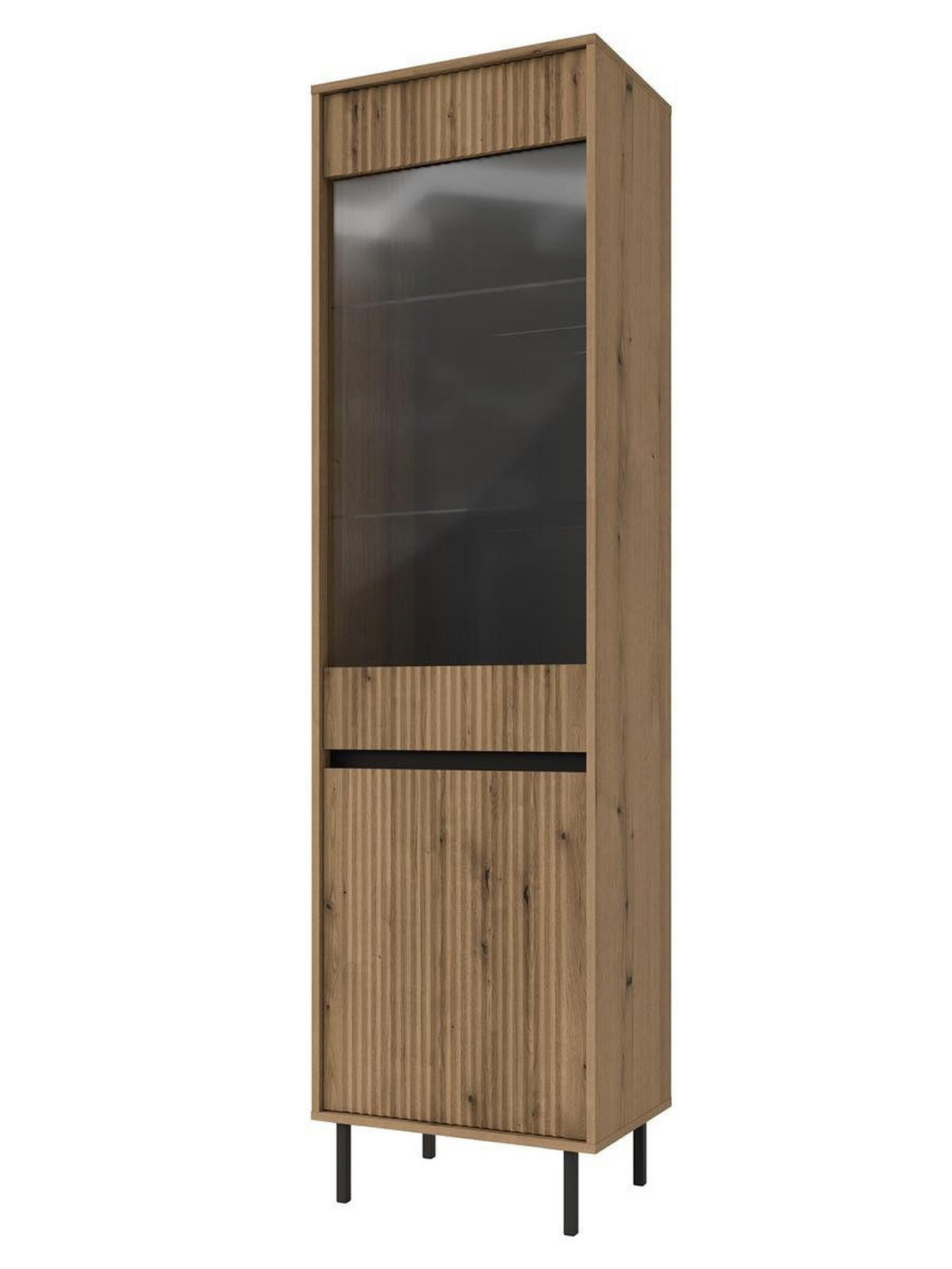 VITRINE mit Glastür eiche evoke Ciao - Braun, Holzwerkstoff (56/55/40cm) - Compleo24