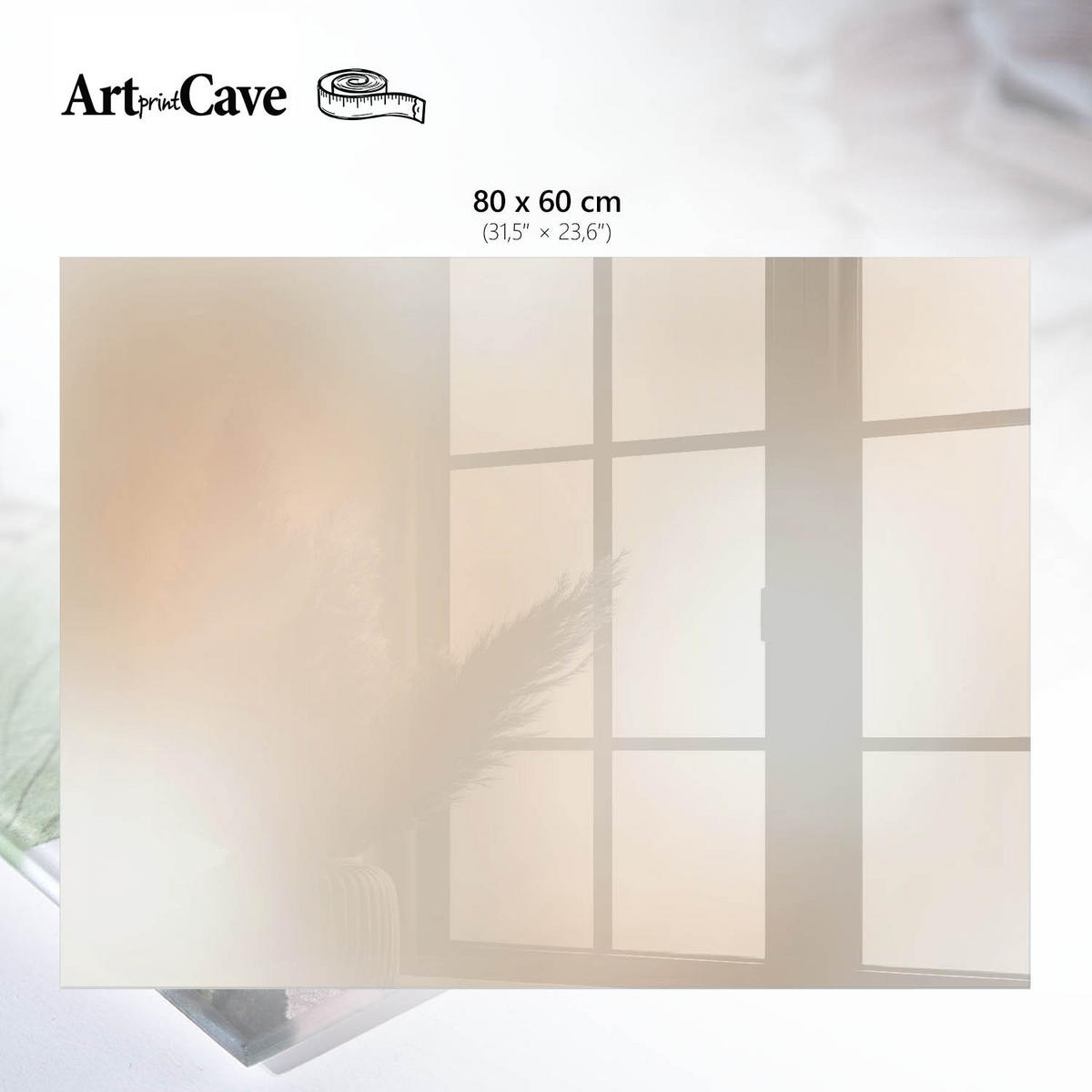 GLASPLATTE 80x60 cm – Ätherische Nebel - Blau, Glas (0.4/80/60cm) - ArtPrintCave