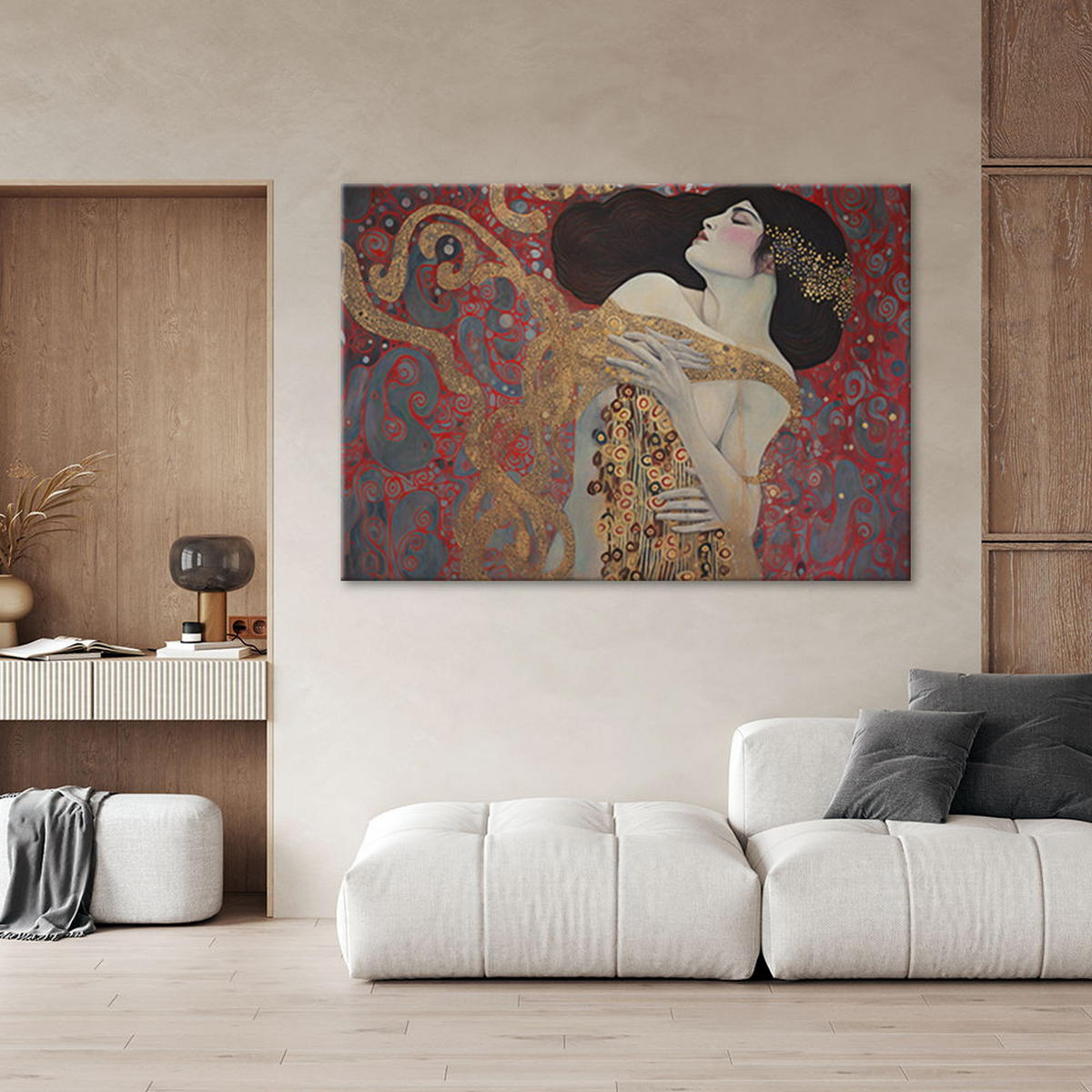 KUNSTDRUCK Gold 90/60 cm - Goldfarben, Textil (90/60cm) - KUNSTLOFT
