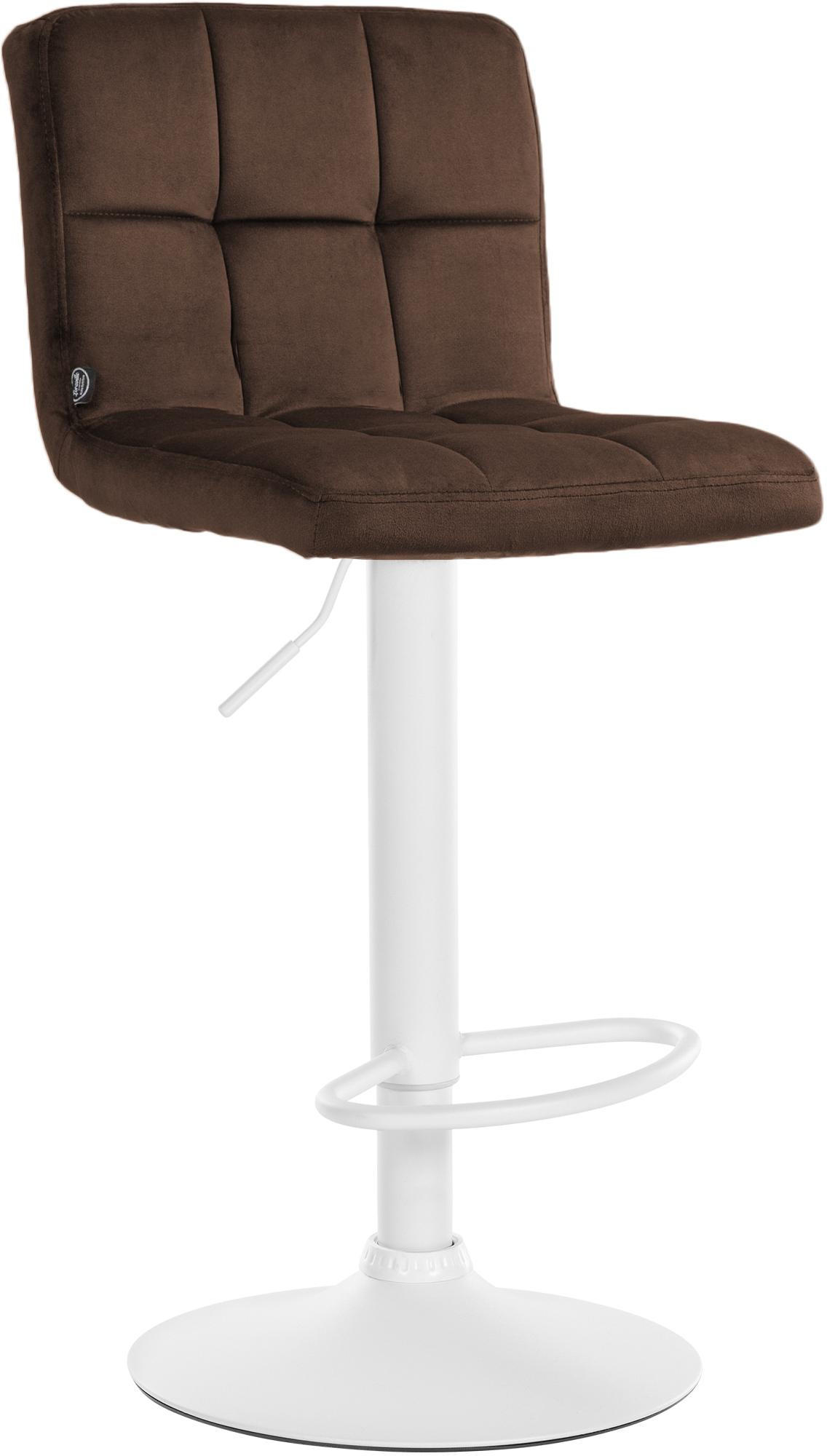 BARHOCKER Samt Braun - Weiß/Braun, Textil/Metall (46/94/47cm) - CLP