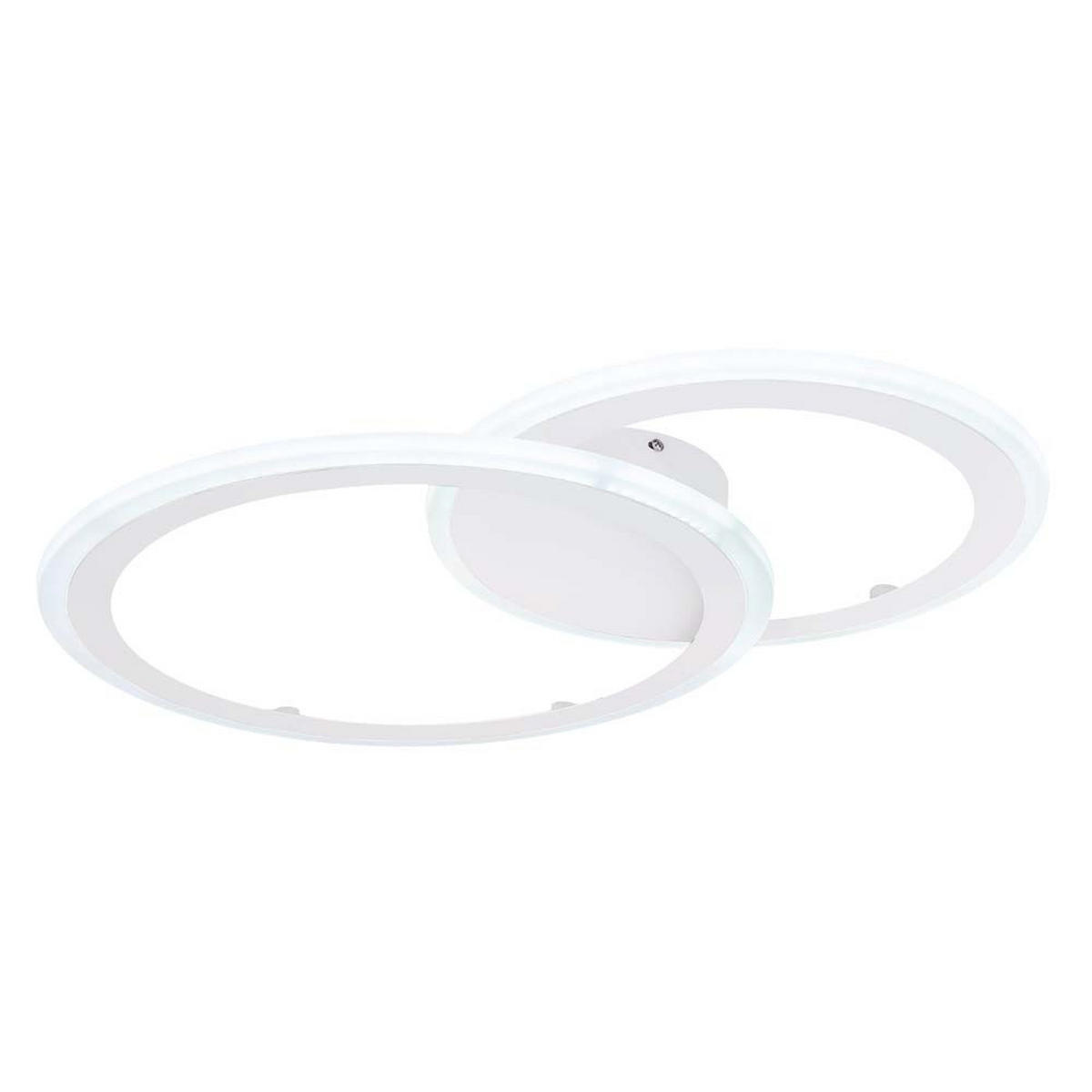 LED DECKENLEUCHTE FENNA Weiß Opal - Weiß, Metall (64.6/46.8/6cm)