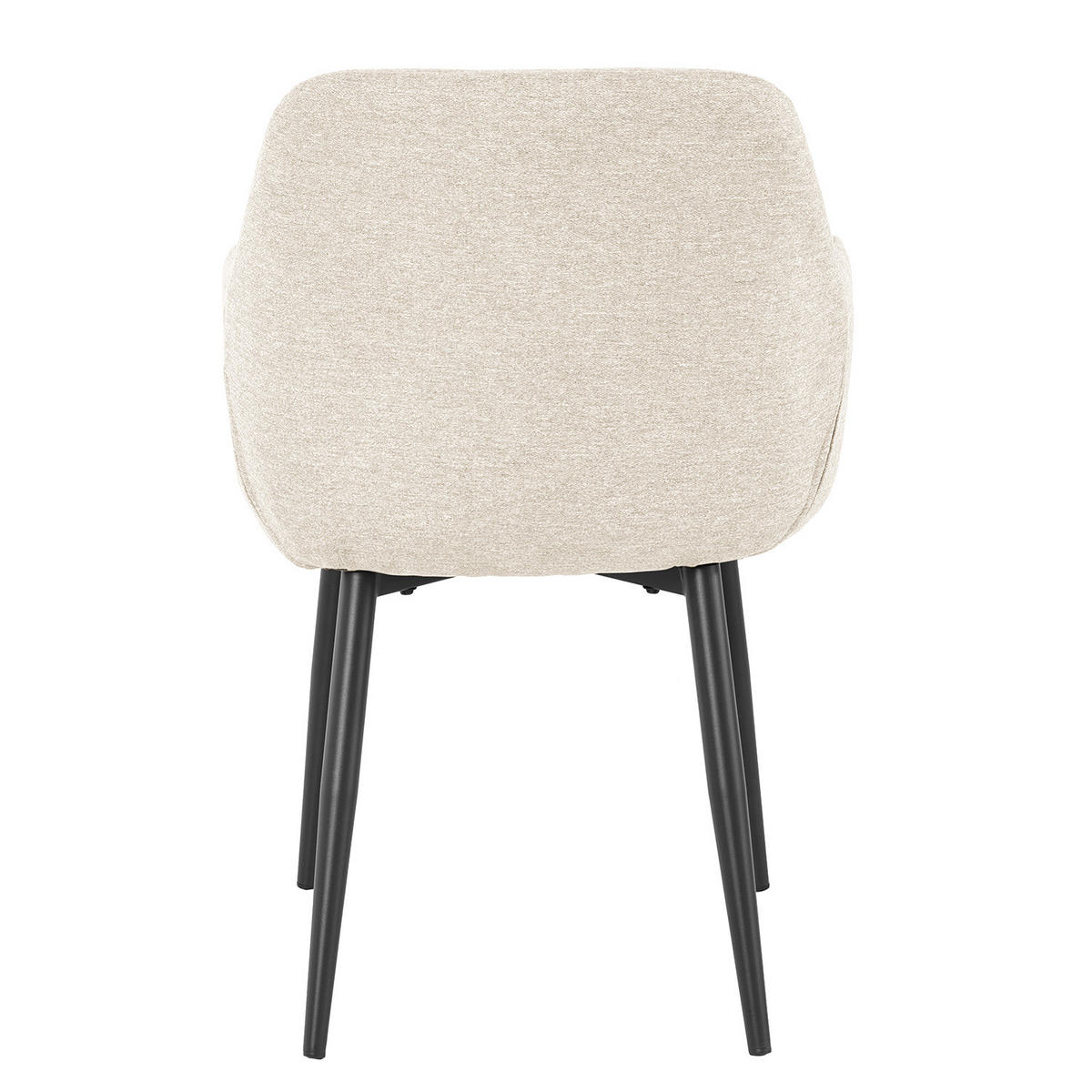 ARMLEHNENSTUHL - Webstoff / Eisen, 2er-Set - Beige, Textil (57/86/62cm) - home24