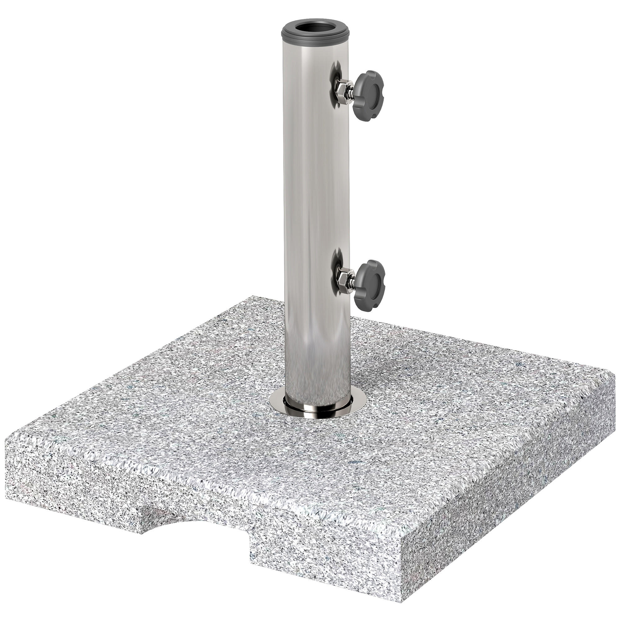 SLUNEČNÍ STOJAN z žuly 21 kg - šedá, kámen (38/38cm) - Outsunny