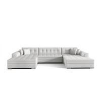 WOHNLANDSCHAFT VENTO U-Form – Großzügiges Ecksofa mit Schlaffunktion & Kissen 359 cm - Weiß, Kunststoff (359/78/165cm) - Wohnideebilder