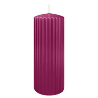 RILLEN KERZEN Cardinal 200 x Ø 80 mm, 4 Stück - Lila, Paraffin (8/20/20cm) - Wiedemann Kerzen