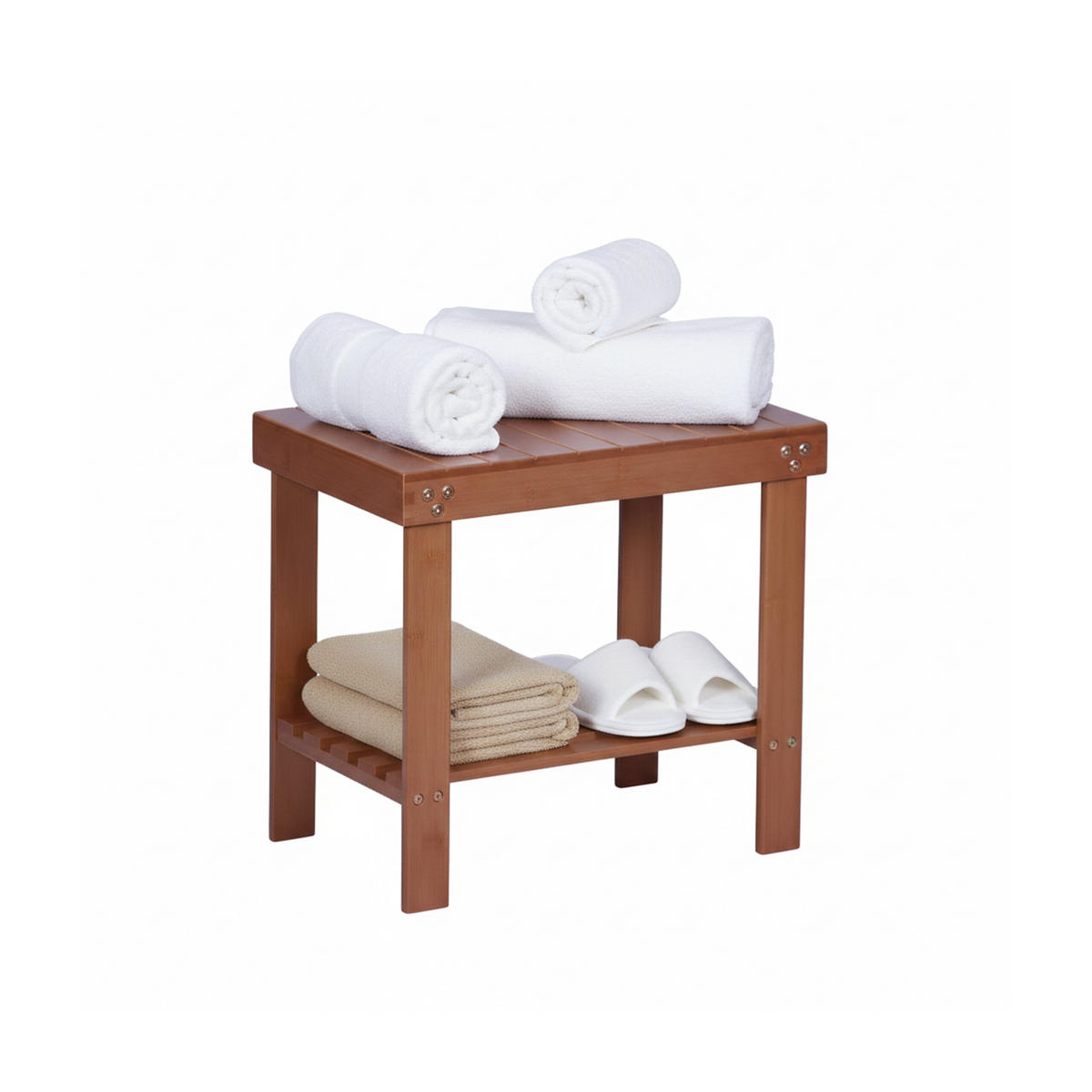 KÚPEĽŇOVÝ stolík - svetlohnedá, drevo (44/41/28cm) - Relaxdays