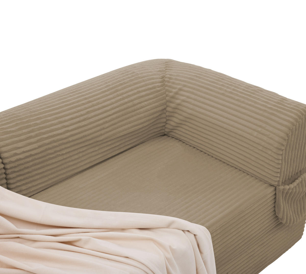 SCHLAFSOFA Cordstoff, 2-in-1 Klappsofa, 2-Sitzer, Sofabett 190×156 cm, Braun - Braun, Textil (190/65/78cm) - LVHOM