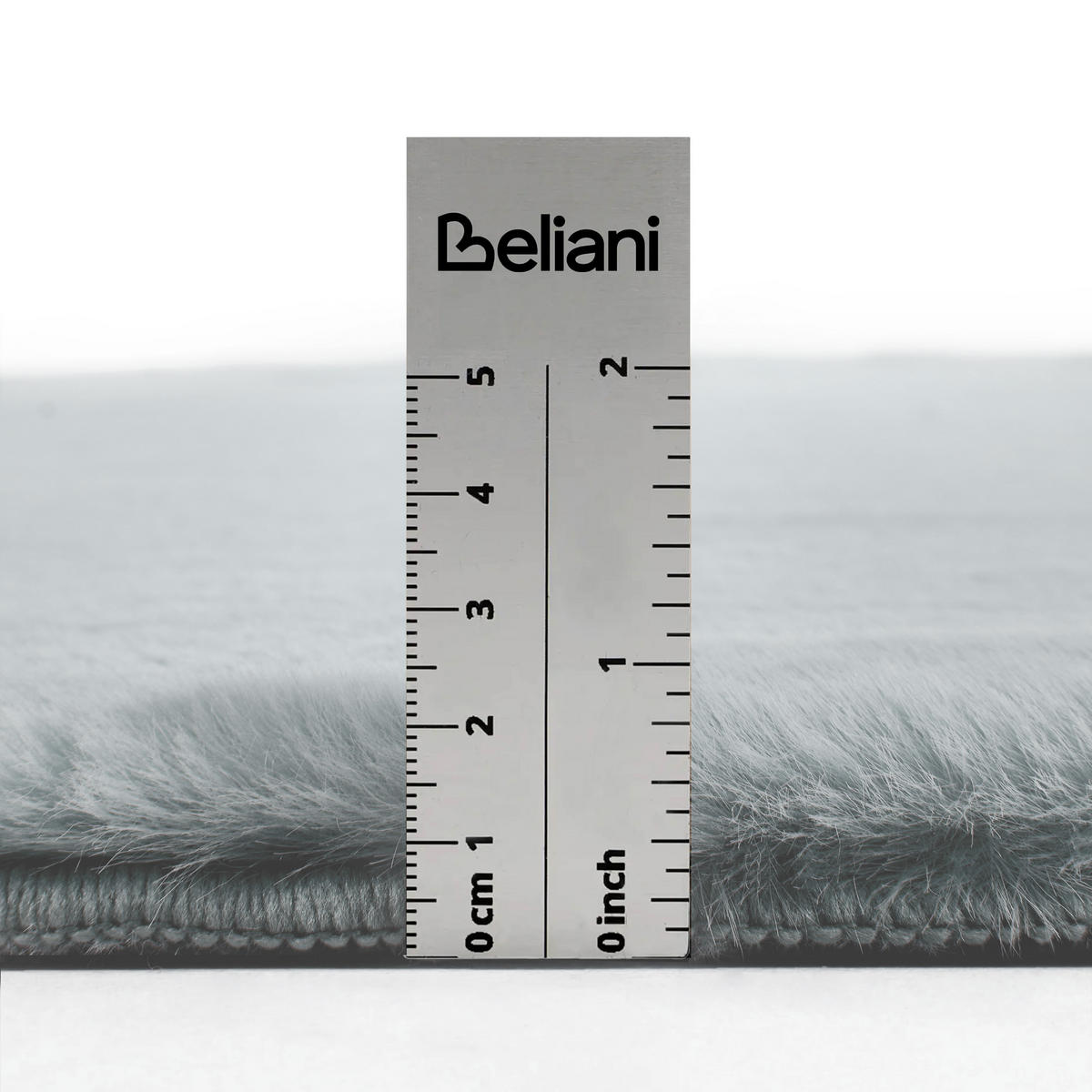 TEPPICH Hellgrau 80/300 cm Dawa - Hellgrau/Grau, Kunststoff (80/300cm) - Beliani