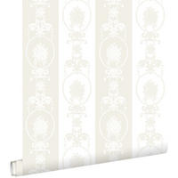 TAPETE Barockmuster 53 cm x 10.05 m - Weiß, Papier (53/1000cm) - ESTAhome