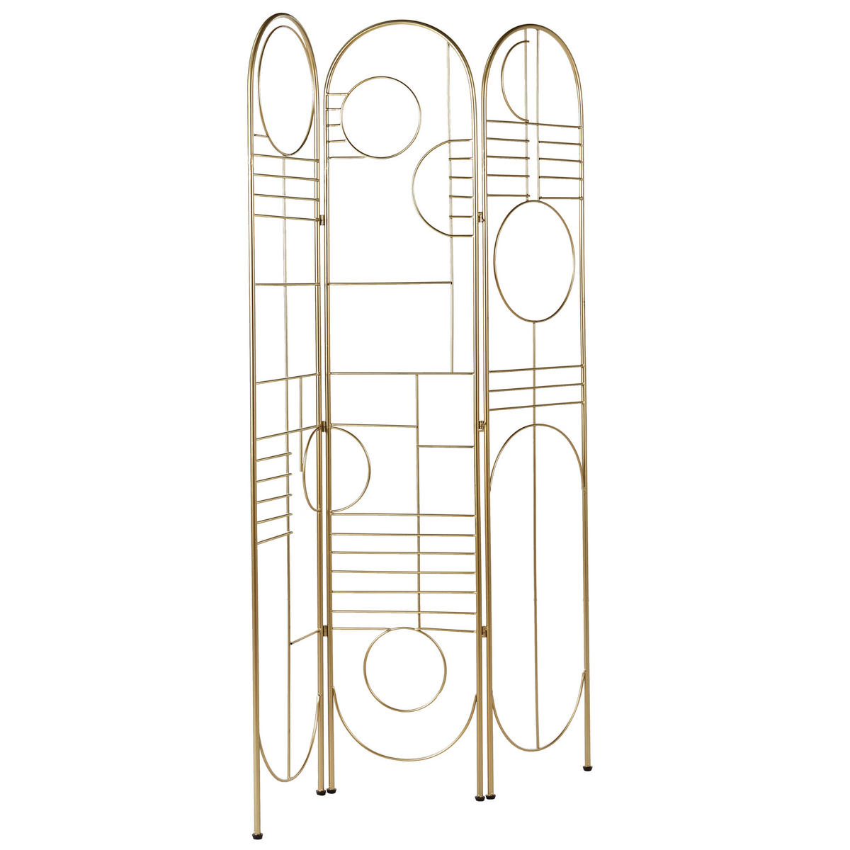 SEPARATOR DE CAMERĂ 3 piese auriu 100 cm 170 cm Turania - auriu, metal (100/170/1cm) - Beliani