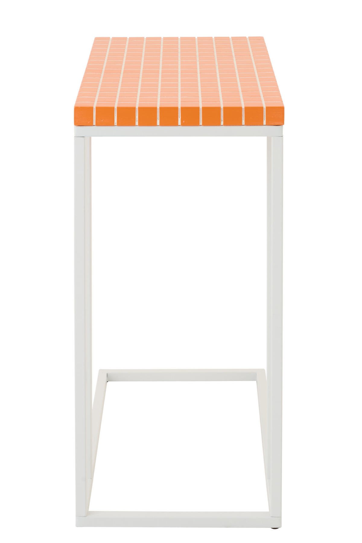 BEISTELLTISCH RECHTECKIG Orange - Orange, Metall (47.5/29.5/60.5cm) - J-Line