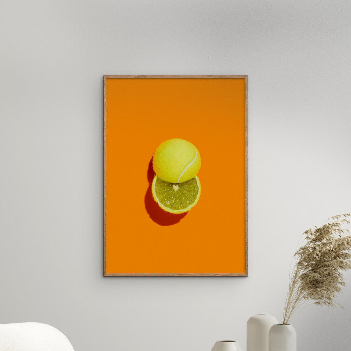POSTER Supermercat - Slice of lime - Orange, Papier (50/70/0.1cm) - Poster&Frame