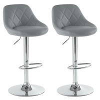 BARHOCKER 2er Set höhenverstellbar Grau - Grau, Kunststoff (40/83/40cm)