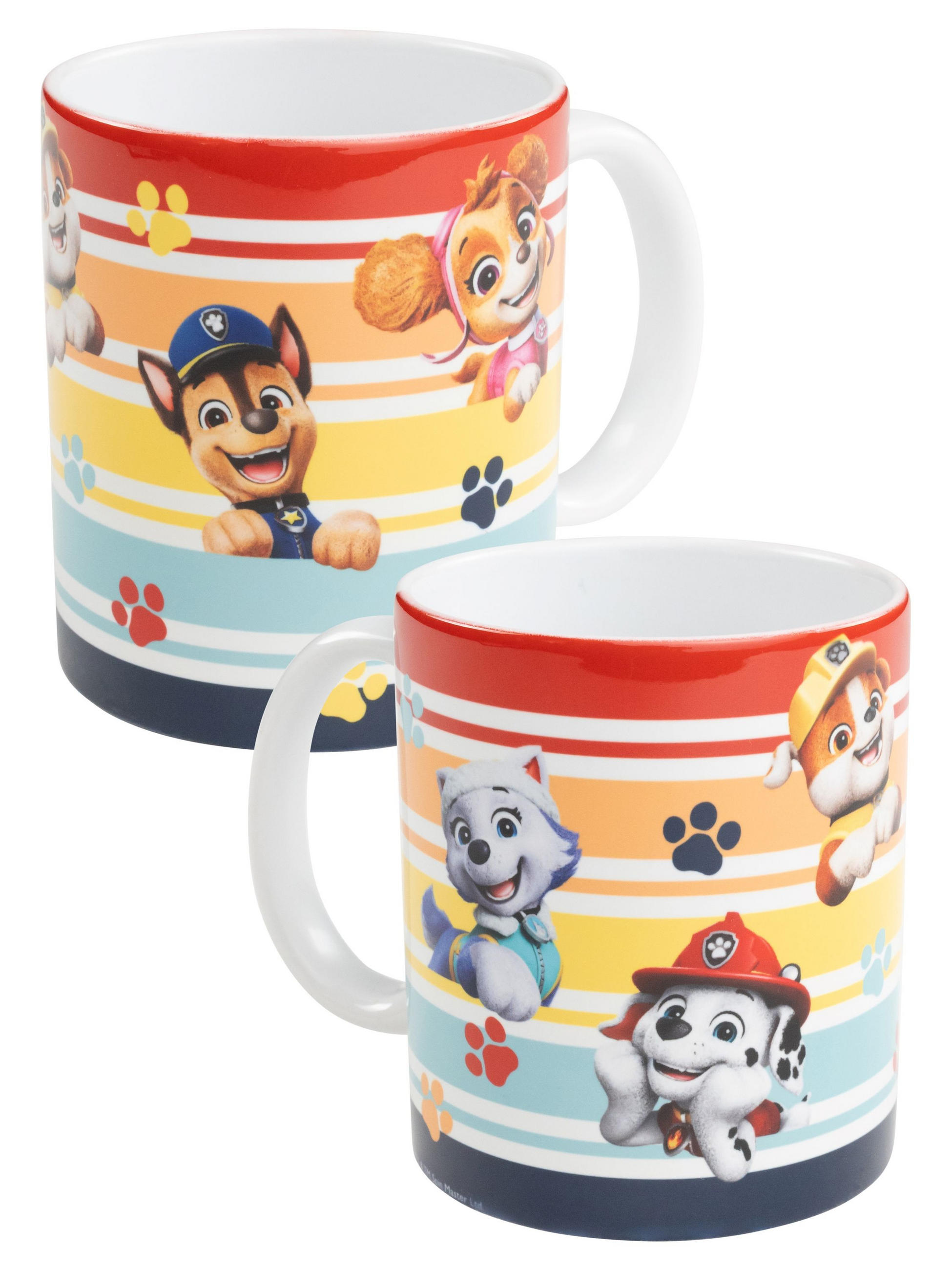 BECHER Paw Patrol Stripes Keramik Mehrfarbig 320 ml - Orange, Keramik (0.32L) - Paw Patrol