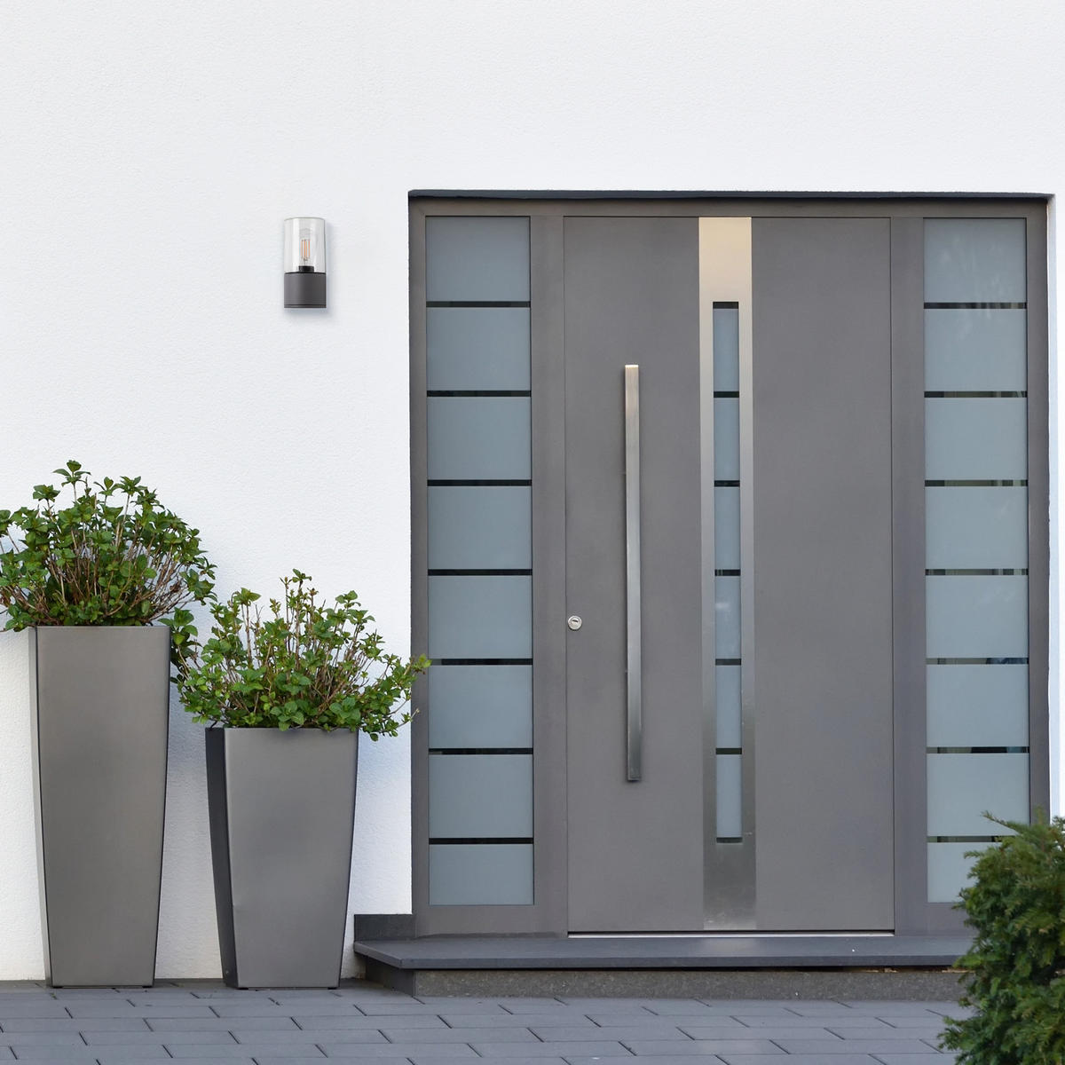 AUSSENLEUCHTE Ambra - Anthrazit, Metall (17.6/11/23cm) - Paco Home