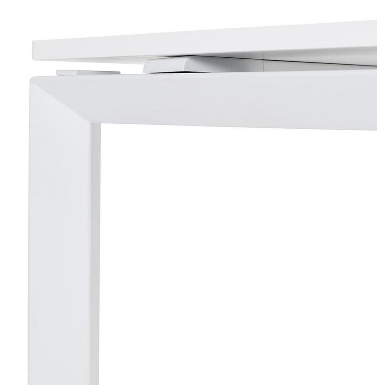 SCHREIBTISCH Quadratisch Groß Für Homeoffice XERAL, Weiß 140x140x74 cm - Weiß, Holzwerkstoff/Metall (140/140/74cm) - KADIMA DESIGN