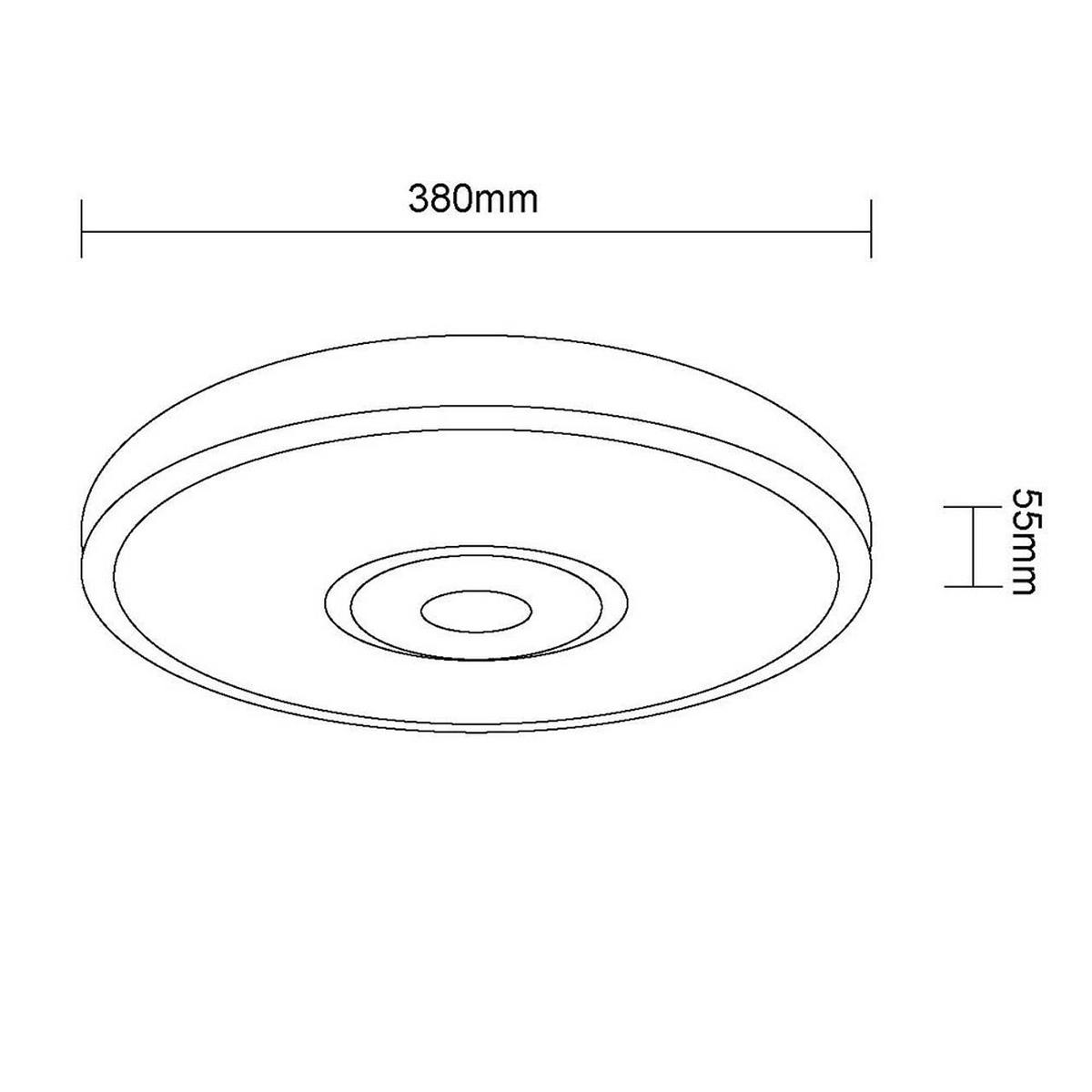 LED DECKENLEUCHTE Callie Chrom Weiß - Weiß, Metall (38/38/5.5cm) - Globo Lighting