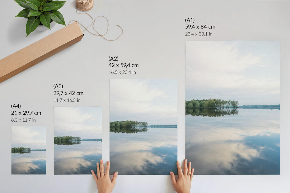 POSTER - 21x29 cm - Wandal - Seelandschaft - Blau, Textil (21/29.7/0.1cm) - TULUP