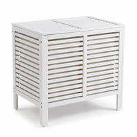 WÄSCHEKORB Bambus Moa 90 l 40/60/58,5 cm - Weiß, Naturmaterialien (60/58.5/40cm) - NUXIO