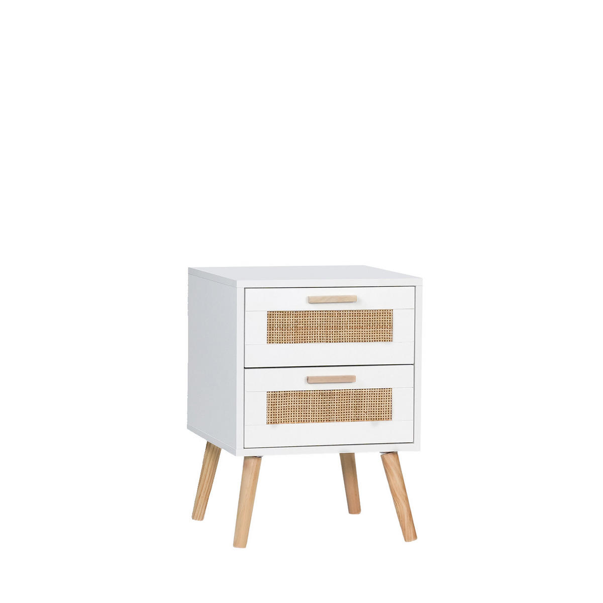 NACHTTISCH MIT 1 SCHUBLADE Tahiti Weiß 40 cm x 56 cm - Weiß, Holzwerkstoff (40/56/40cm)