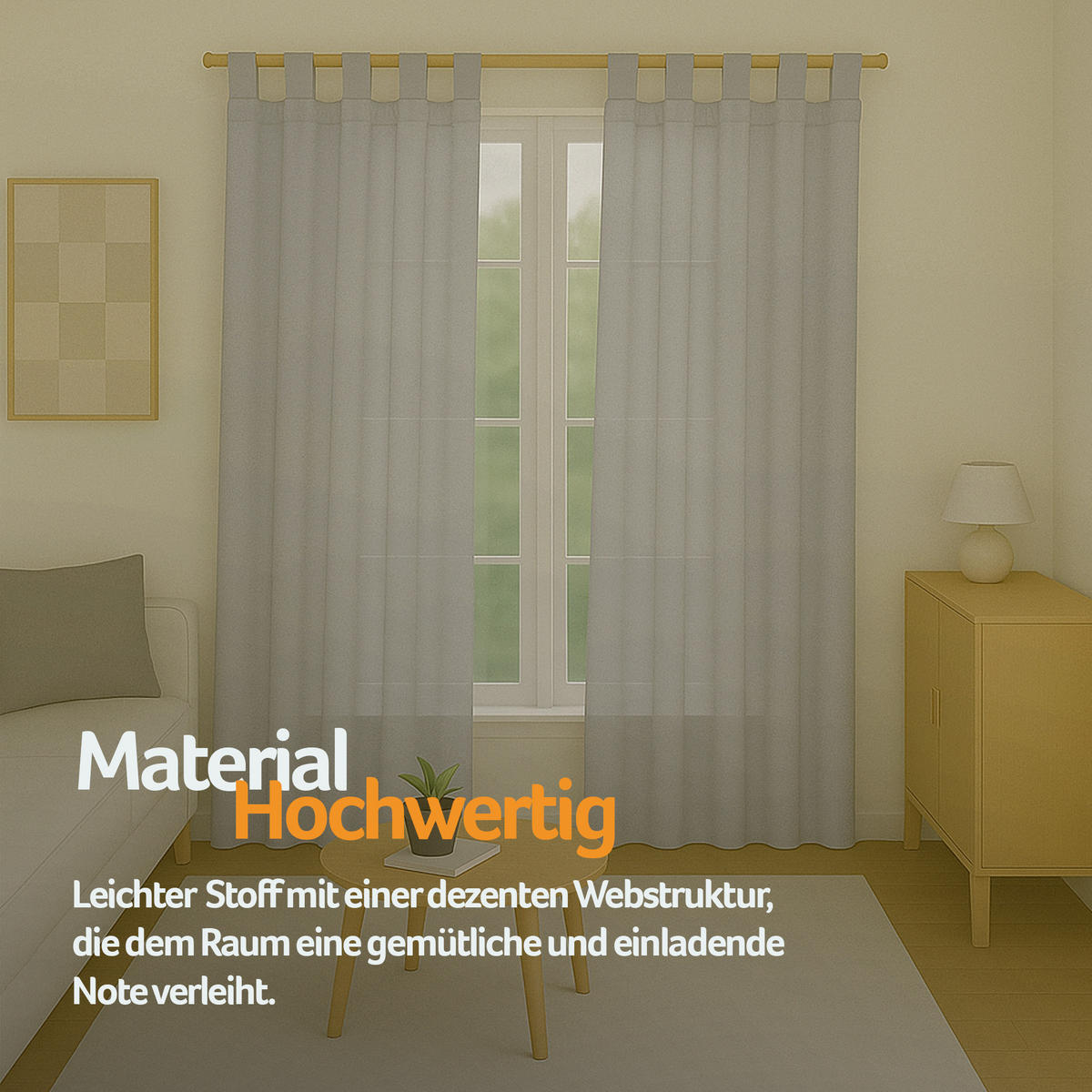 SCHLAUFENSCHAL blickdicht 140x225 cm Hellgrau 2er-Pack - Hellgrau, Textil (140/225cm)