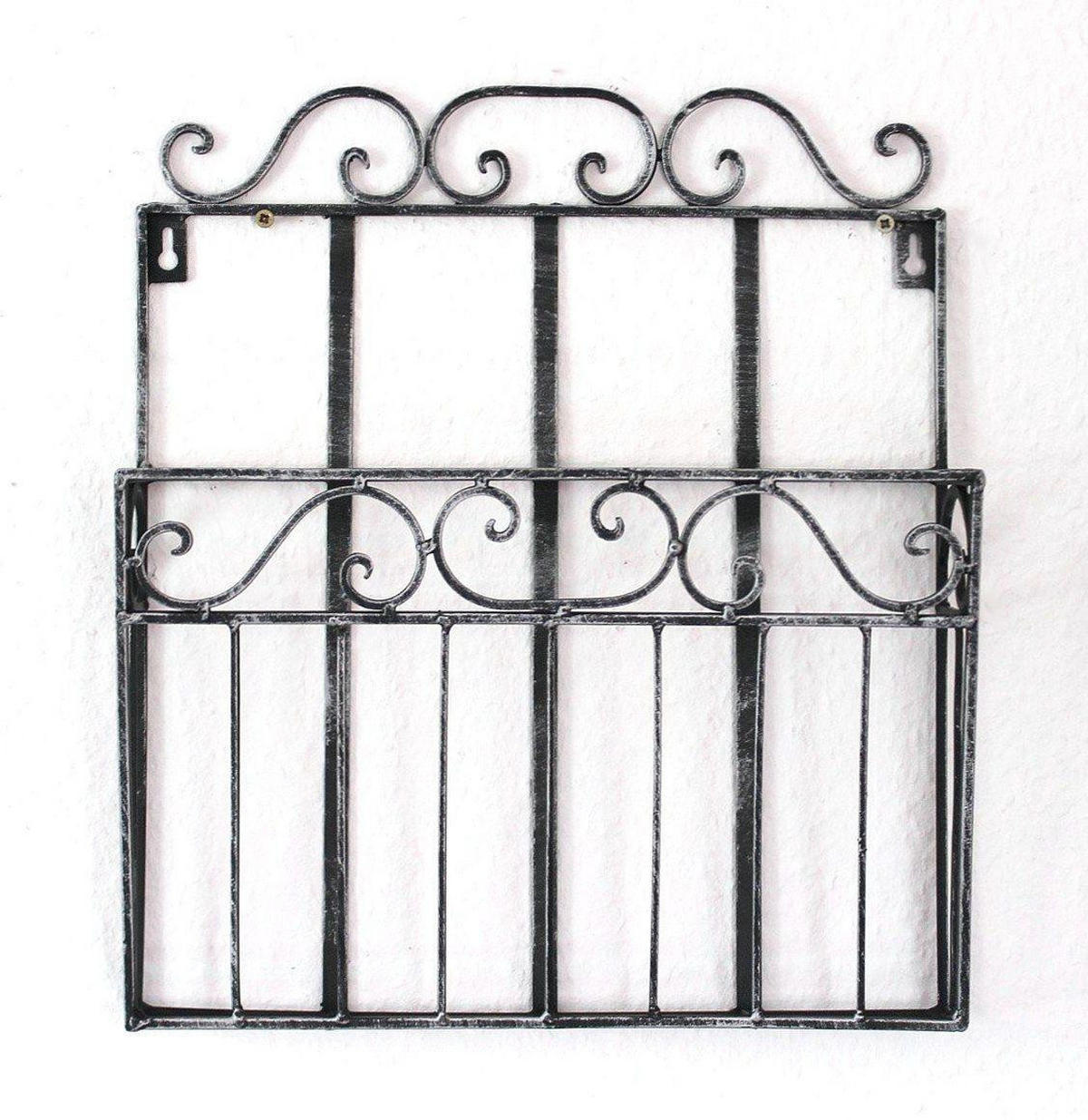 WANDREGAL Metall Zeitungsständer Schwarz 38 cm 9913 - Anthrazit, Metall (33/38/8cm) - DanDiBo