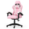 GAMINGSTUHL Weiß-Rosa ergonomisch - Weiß/Rosa, Leder (29/59/79cm) - Rattrix