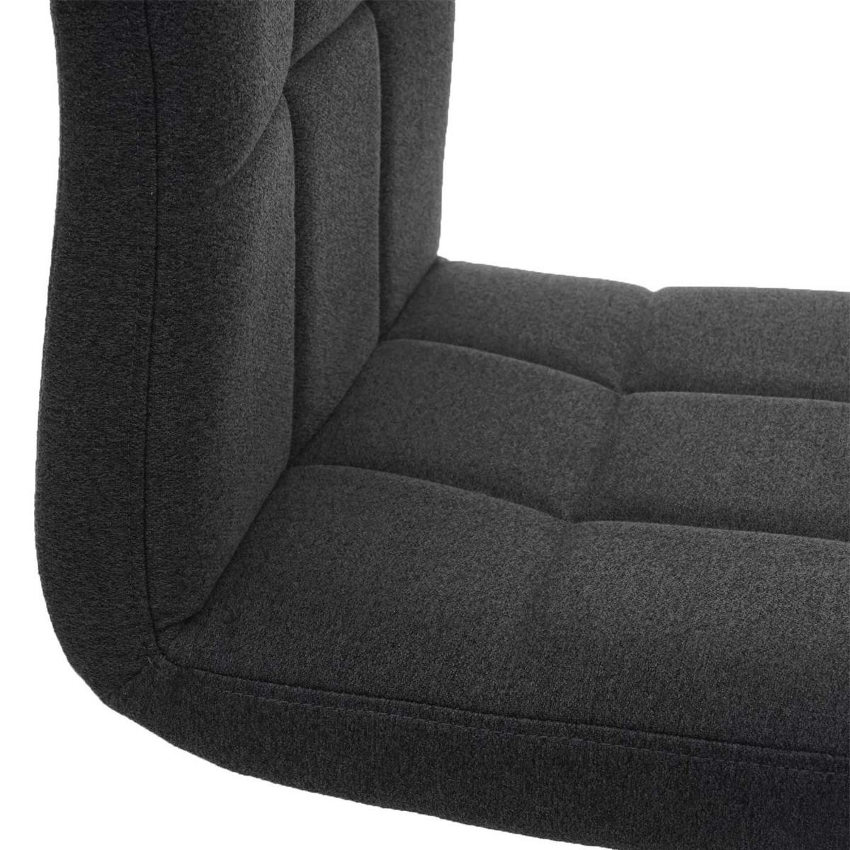 ESSZIMMERSTUHL Anthrazit 2er-Set - Anthrazit/Grau, Textil (64/90/64cm) - MCW