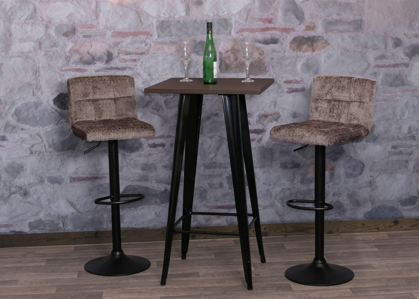 BARHOCKER Braun 2er-Set - Braun, Textil (38/107/41cm) - MCW