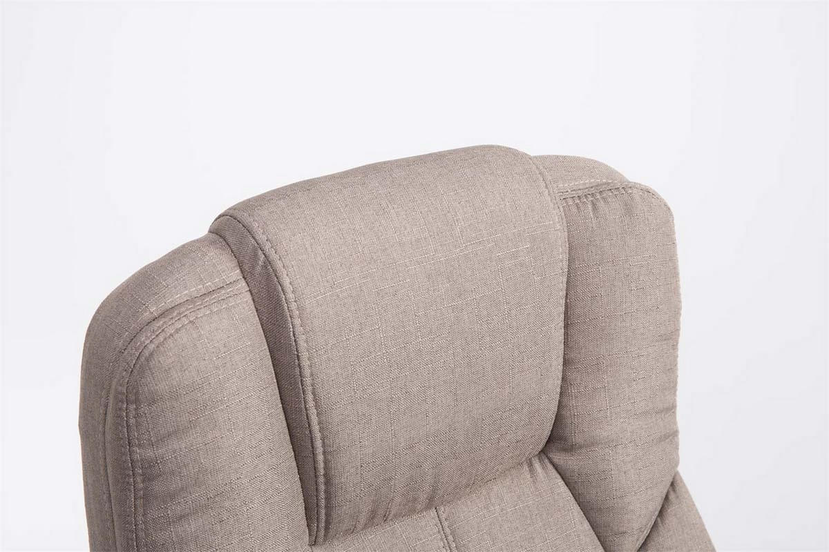 BÜROSTUHL Xavier Two, Stoffbezug Taupe - Taupe, Textil/Metall (62/125/70cm) - TPFLiving