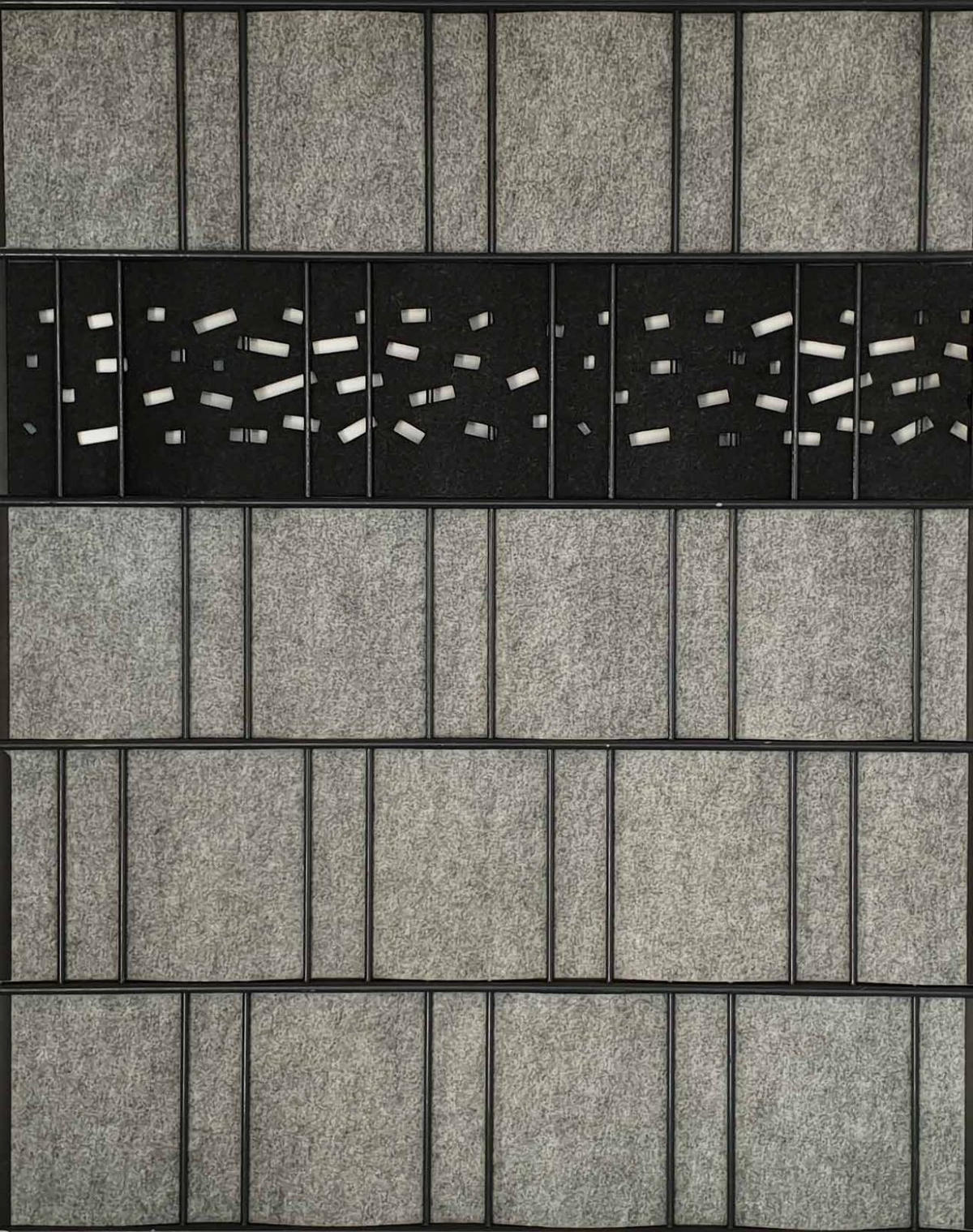 SICHTSCHUTZSTREIFEN Design Vlies Criss Cross für Doppelstabmatten Schwarzgrau 2,6m - Schwarz, Kunststoff (260/19cm) - ZAUN|ZU