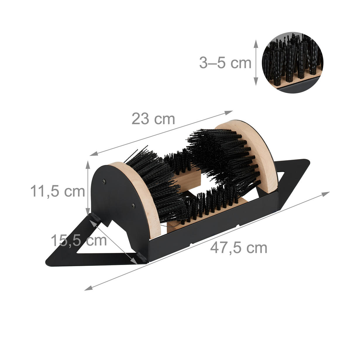 SCHUHABSTREIFER - Schwarz, Holz/Kunststoff (47.5/15.5cm) - Relaxdays